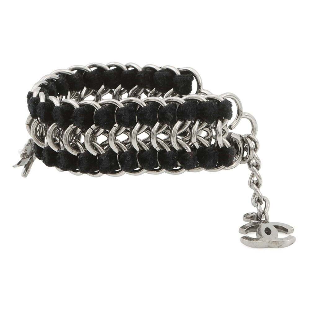 CHANEL Black Pearl Logo Charm Bracelet - Picture 2 of 12